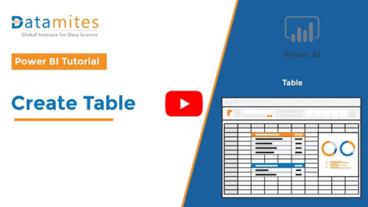 How to Create Tables in Power BI