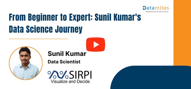 Datamites Data Science Course in Bangalore Student Success story by Sunil Kumar