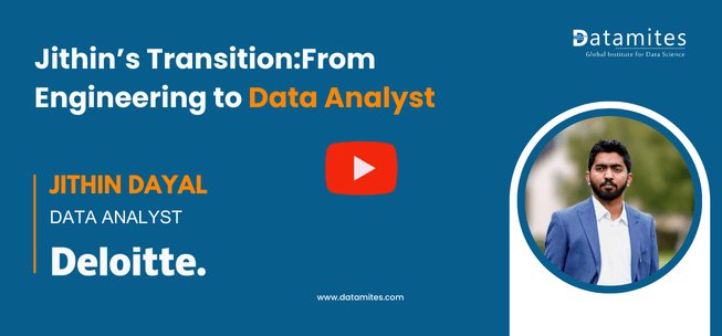 datamites data analyst course success story by jithin