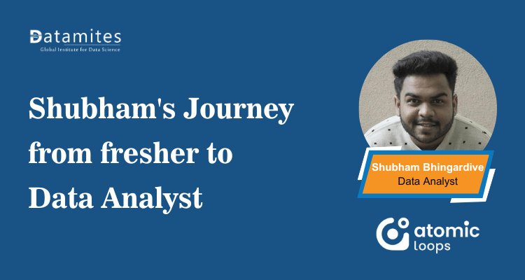 Shubham's journey from fresher to data analyst