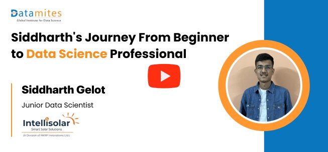 Datamites Data Science Course Success story by Siddharth