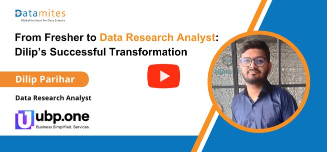 Datamites Data Analyst Success story by Dilip