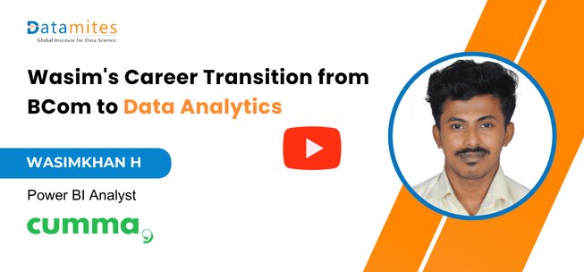 Datamites Data Analyst Success story by Wasim