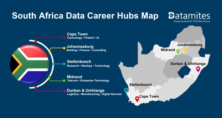 South Africa Data Career Hubs Map